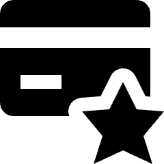 Credit Card Favourite Star Icon from Nova Solid Set
