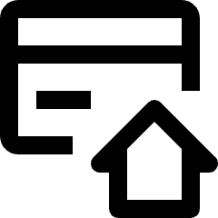 Credit Card Home Icon from Nova Line Icons Set