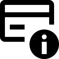 Credit Card Information Icon from Nova Line Icons Set