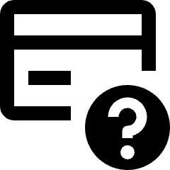 Credit Card Question Icon from Nova Line Icons Set