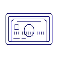 Credit Card Silver Illustration from UX Line Set