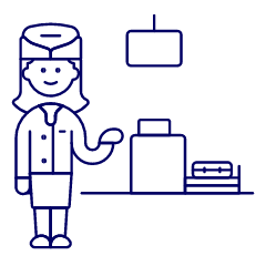Counter Check In 2 Illustration from UX Line Set