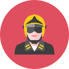 Fireman Icon from Kameleon Colors Set