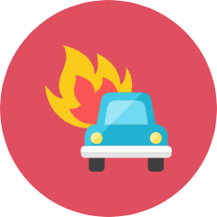 Car Burn Icon from Kameleon Colors Set