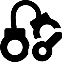 Crime Tools Shackle Key Icon from Ultimate Bold Set
