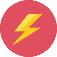 Lightning Icon from Kameleon Colors Set