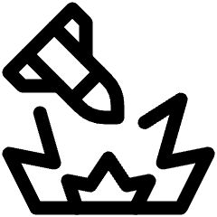 Rocket Attack Explode Icon from Ultimate Regular Set