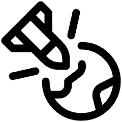 Rocket Attack Global Icon from Ultimate Regular Set