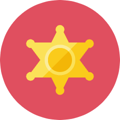 Star Sheriff Icon from Kameleon Colors Set