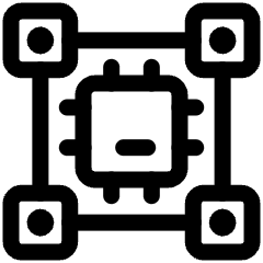 Crypto Blockchain Technology Chip Icon from Ultimate Regular Set