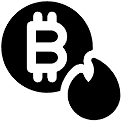 Crypto Burning Alternate Icon from Ultimate Bold Set