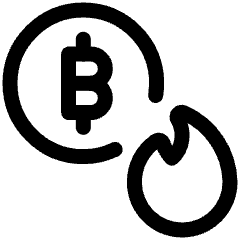 Crypto Burning Icon from Ultimate Regular Set