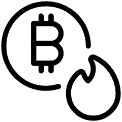 Crypto Burning Icon from Ultimate Light Set