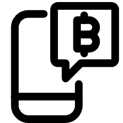 Crypto Chat Bubble Icon from Ultimate Regular Set