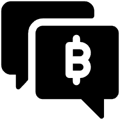 Crypto Chat Bubble Conversation Alternate Icon from Ultimate Bold Set