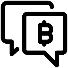 Crypto Chat Bubble Conversation Icon from Ultimate Regular Set