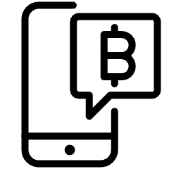 Crypto Chat Bubble Icon from Ultimate Light Set