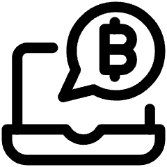 Crypto Chat Laptop Icon from Ultimate Regular Set