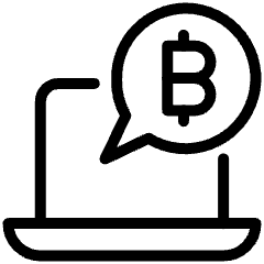 Crypto Chat Laptop Icon from Ultimate Light Set