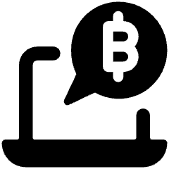 Crypto Chat Laptop Icon from Ultimate Bold Set