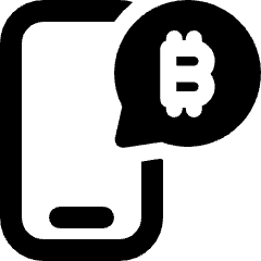 Crypto Chat Mobile Phone Icon from Ultimate Bold Set