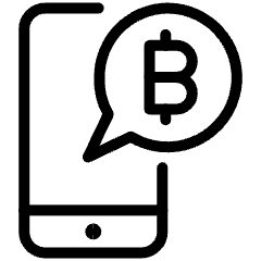 Crypto Chat Mobile Phone Icon from Ultimate Light Set