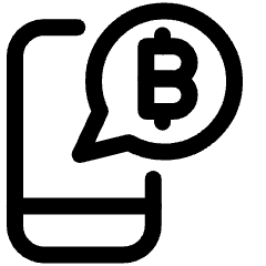 Crypto Chat Mobile Phone Icon from Ultimate Regular Set