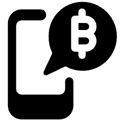 Crypto Chat Mobile Phone Icon from Ultimate Bold Set