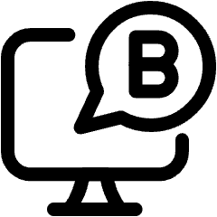 Crypto Chat Monitor Icon from Ultimate Regular Set