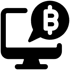 Crypto Chat Monitor Icon from Ultimate Bold Set