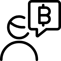 Crypto Close Up Chat User Closeup Conversation Man Icon from Ultimate Light Set