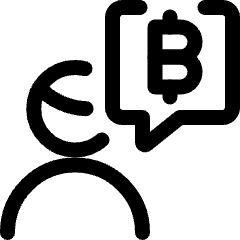 Crypto Close Up Chat User Closeup Conversation Man Icon from Ultimate Regular Set