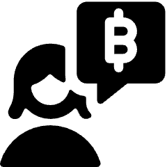 Crypto Close Up Chat User Closeup Conversation Woman Icon from Ultimate Bold Set