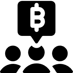 Crypto Close Up Group Chat Users Conversation Icon from Ultimate Bold Set