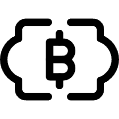 Crypto Currency Bitcoin Bill Icon from Ultimate Regular Set