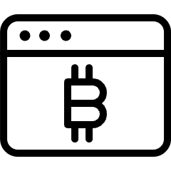 Crypto Currency Bitcoin Browser Icon from Ultimate Light Set