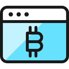 Crypto Currency Bitcoin Browser Icon from Ultimate Colors Set