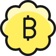 Crypto Currency Bitcoin Bubble Icon from Ultimate Colors Set
