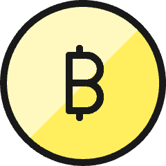 Crypto Currency Bitcoin Circle Icon from Ultimate Colors Set