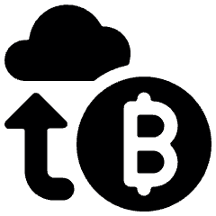 Crypto Currency Bitcoin Cloud Sync Icon from Ultimate Bold Set