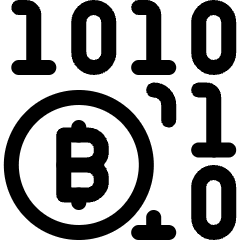Crypto Currency Bitcoin Code Icon from Ultimate Regular Set