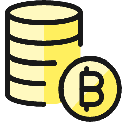 Crypto Currency Bitcoin Coins Icon from Ultimate Colors Set