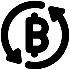 Crypto Currency Bitcoin Exchange 1 Icon from Ultimate Bold Set