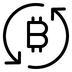 Crypto Currency Bitcoin Exchange 1 Icon from Ultimate Light Set