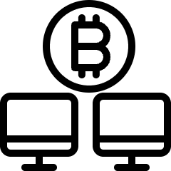 Crypto Currency Bitcoin Exhcange Icon from Ultimate Light Set