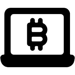 Crypto Currency Bitcoin Laptop Icon from Ultimate Bold Set