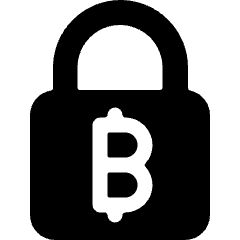 Crypto Currency Bitcoin Lock Icon from Ultimate Bold Set