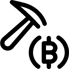 Crypto Currency Bitcoin Mining Icon from Ultimate Regular Set