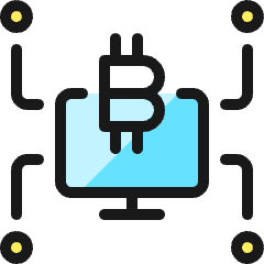 Crypto Currency Bitcoin Monitor Mining 1 Icon from Ultimate Colors Set