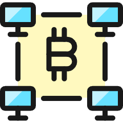 Crypto Currency Bitcoin Monitor Mining Icon from Ultimate Colors Set